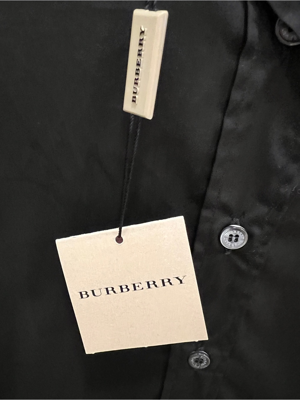 BURBERRY LONDON CHECK WOMEN’S BUTTON DOWN SHIRT, BLACK, NWT. - Picture 3 of 13